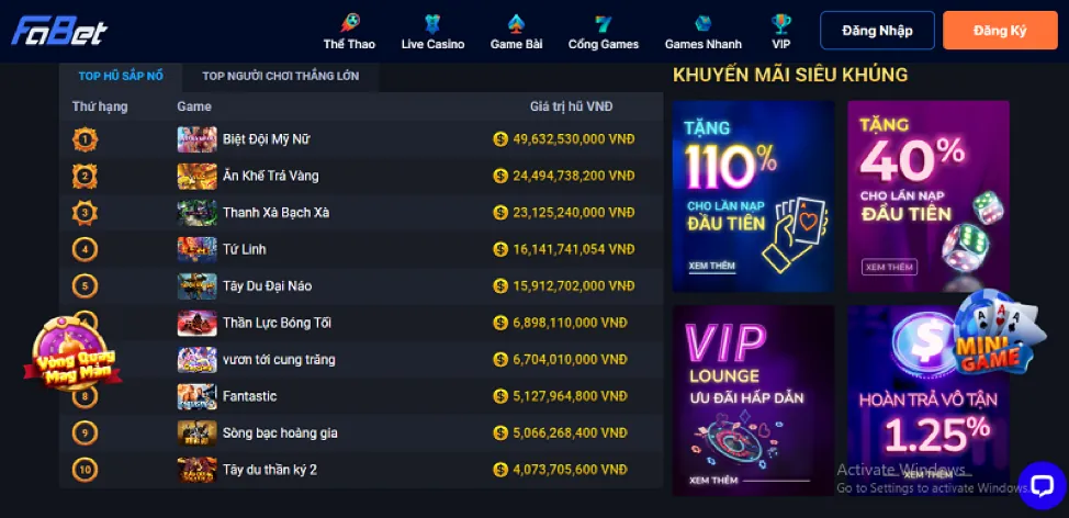 Cập nhật game mới tại MU888